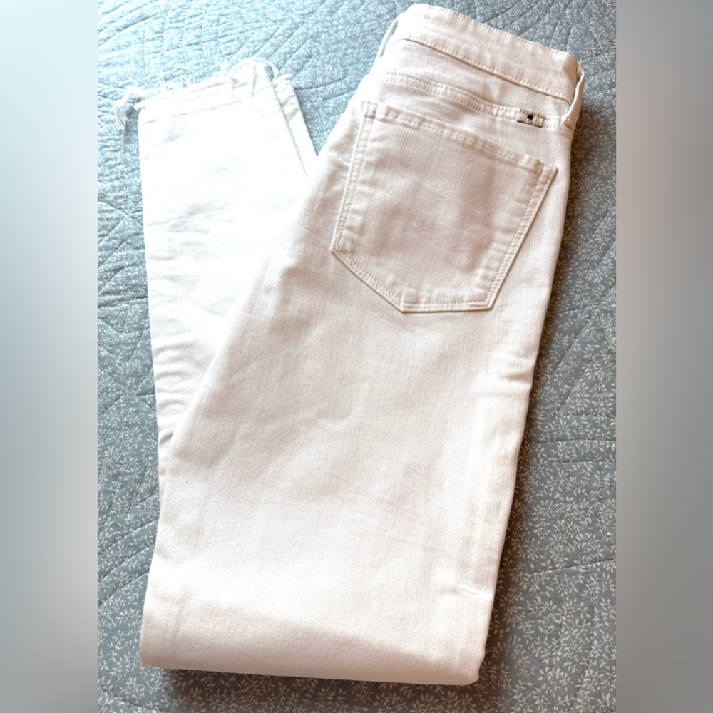 Lucky Brand Ava Skinny White Denim 6/28 A Handcrafted